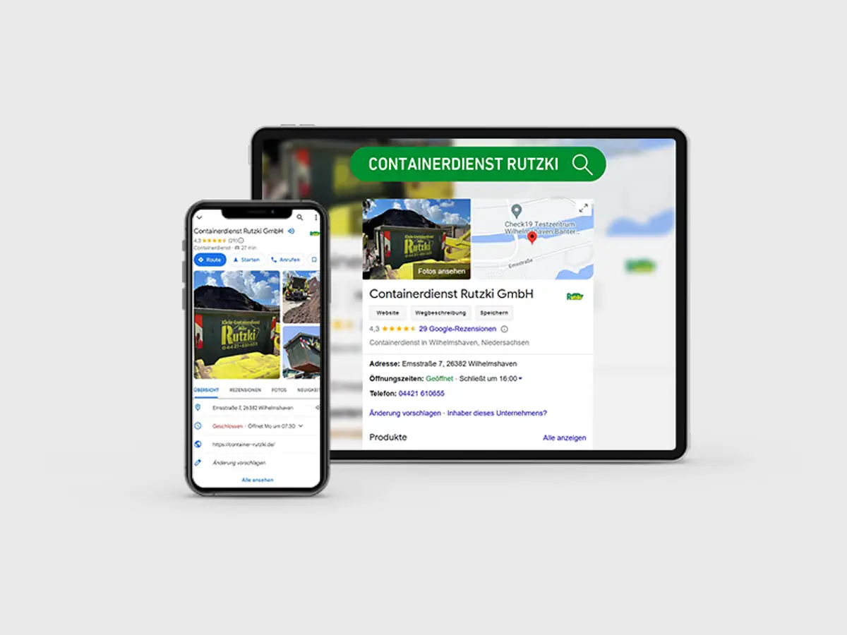 Rutzki Webseite Mobil