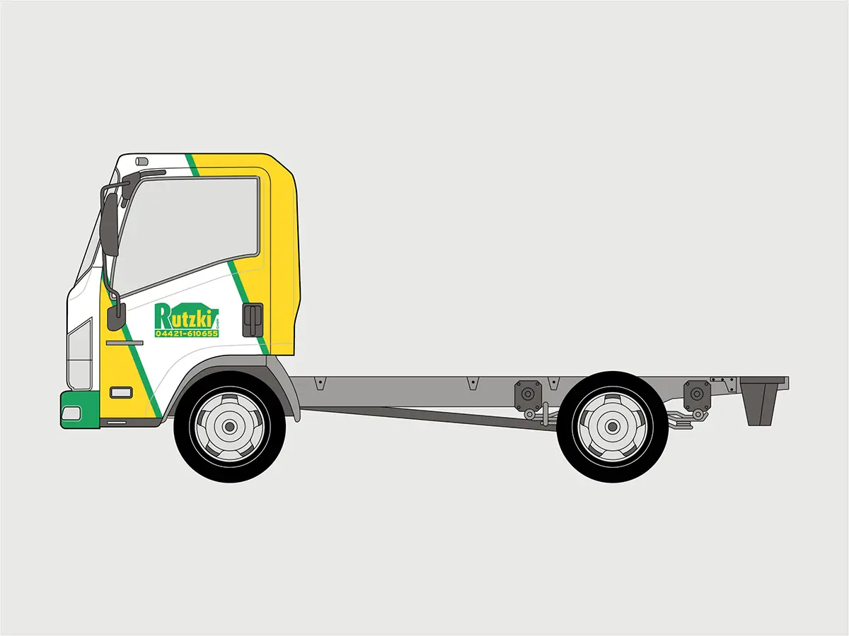 Rutzki Fahrzeugbeklebung Seitenansicht